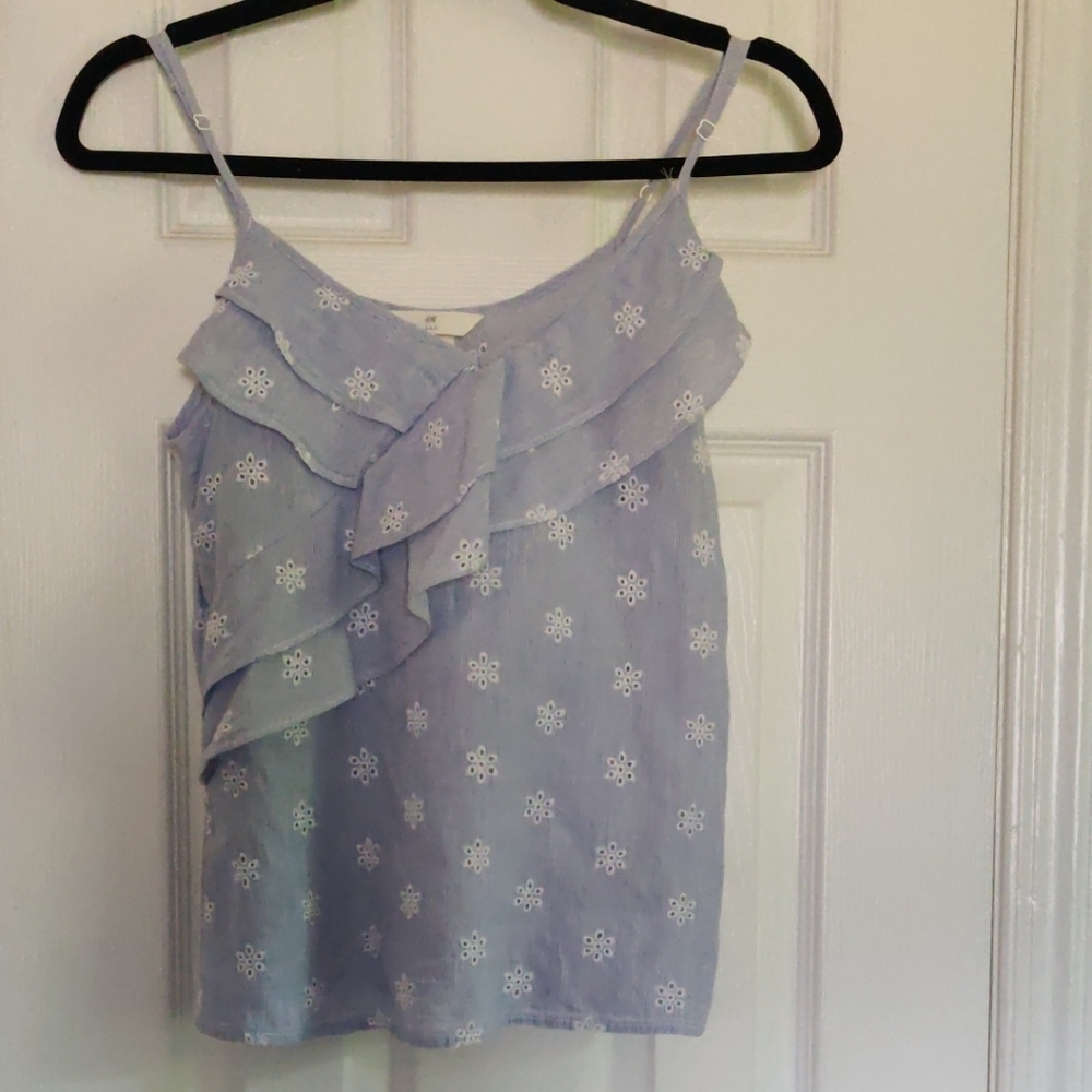 H&M Ruffle Sleeveless Top